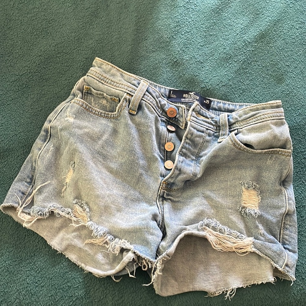 Distressed mom shorts